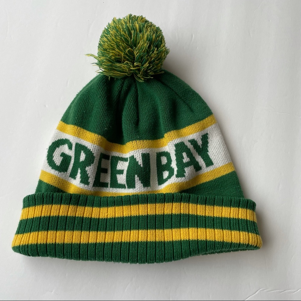 Green Bay packers Pom Pom beanie hat